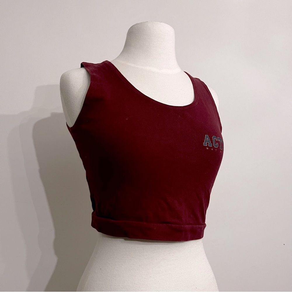 Vintage Burgundy Cropped Tank